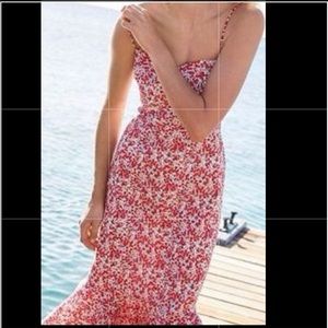 J. Crew Liberty Floral Ruffle Hem Midi Dress